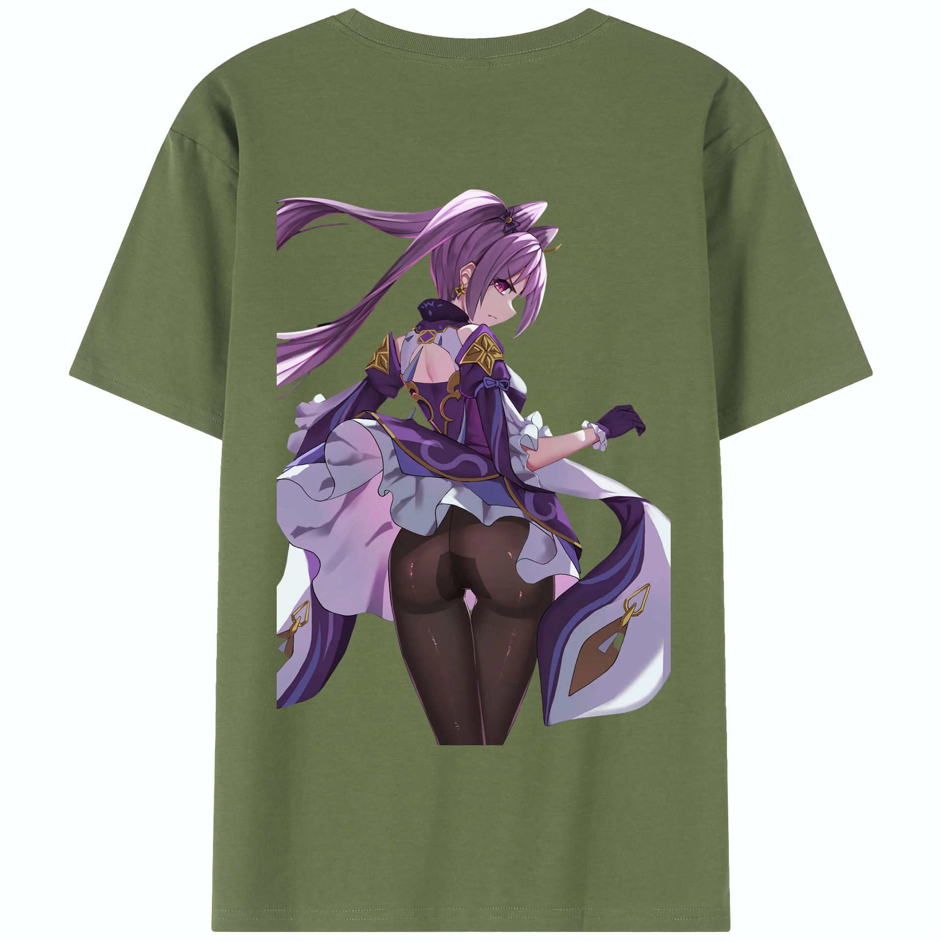 げんし神 刻晴 こくせい genshin Kokusei 綿100％半袖Tシャツ（背面プリント）